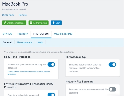 Sophos Home для Mac - скриншот 2