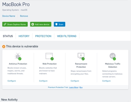 Sophos Home для Mac - скриншот 1