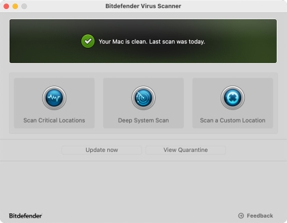 Bitdefender Virus Scanner для Mac - скриншот 1